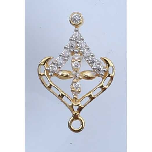 Traditional 18KT Gold CZ AD Stone Butti