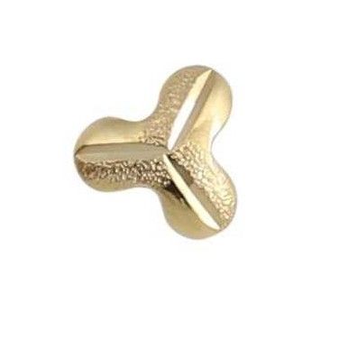18KT Gold Yellow Plain Earring Tops
