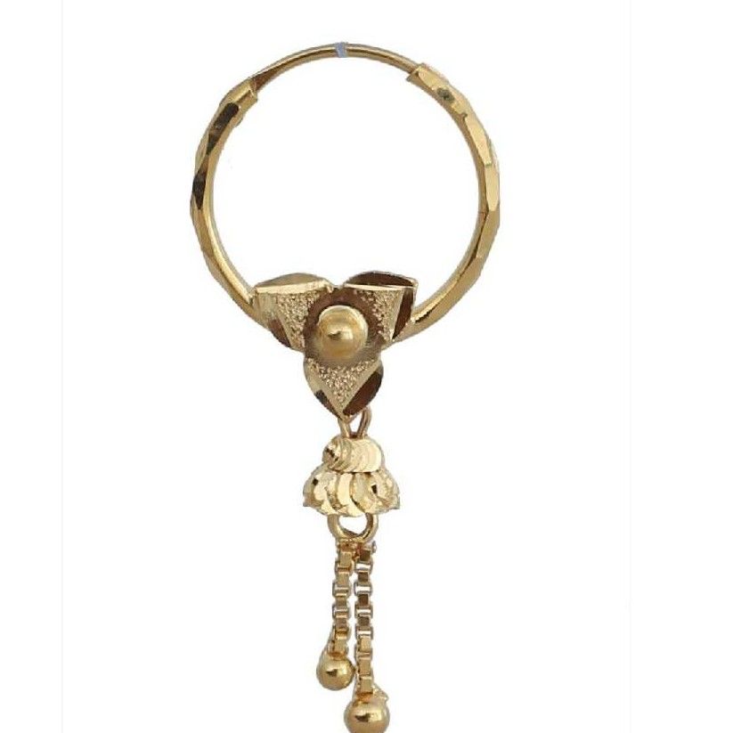 18KT Gold Indian Designer Pipe Bali