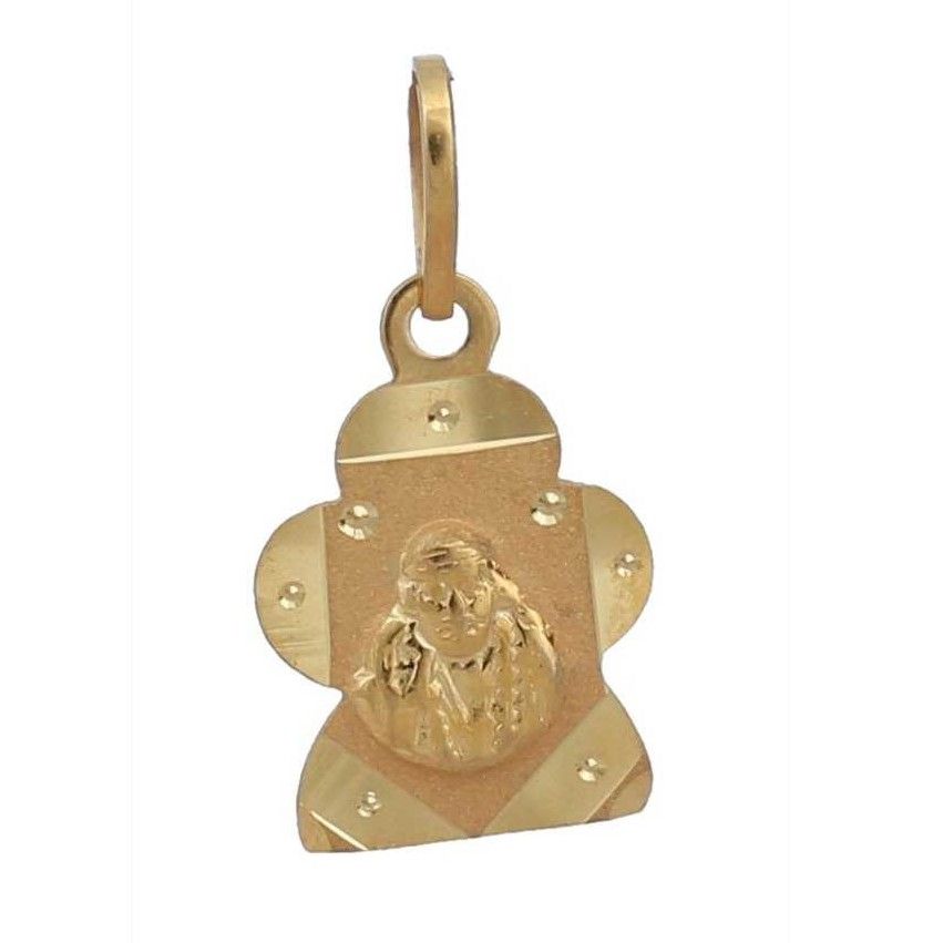 18K Gold Yellow Indian Religious Pendant