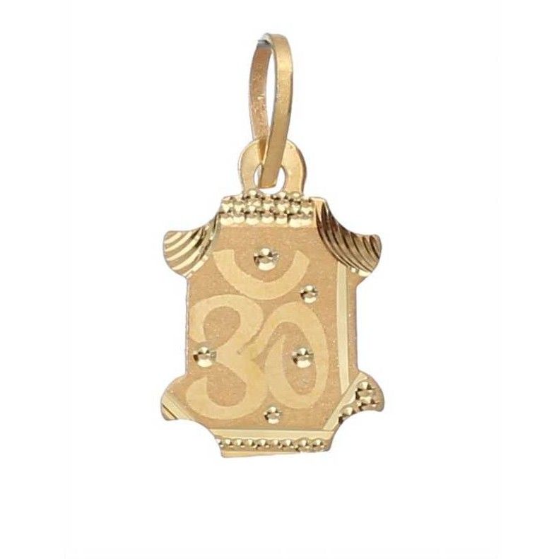 18KT Gold Indian Om Pendant