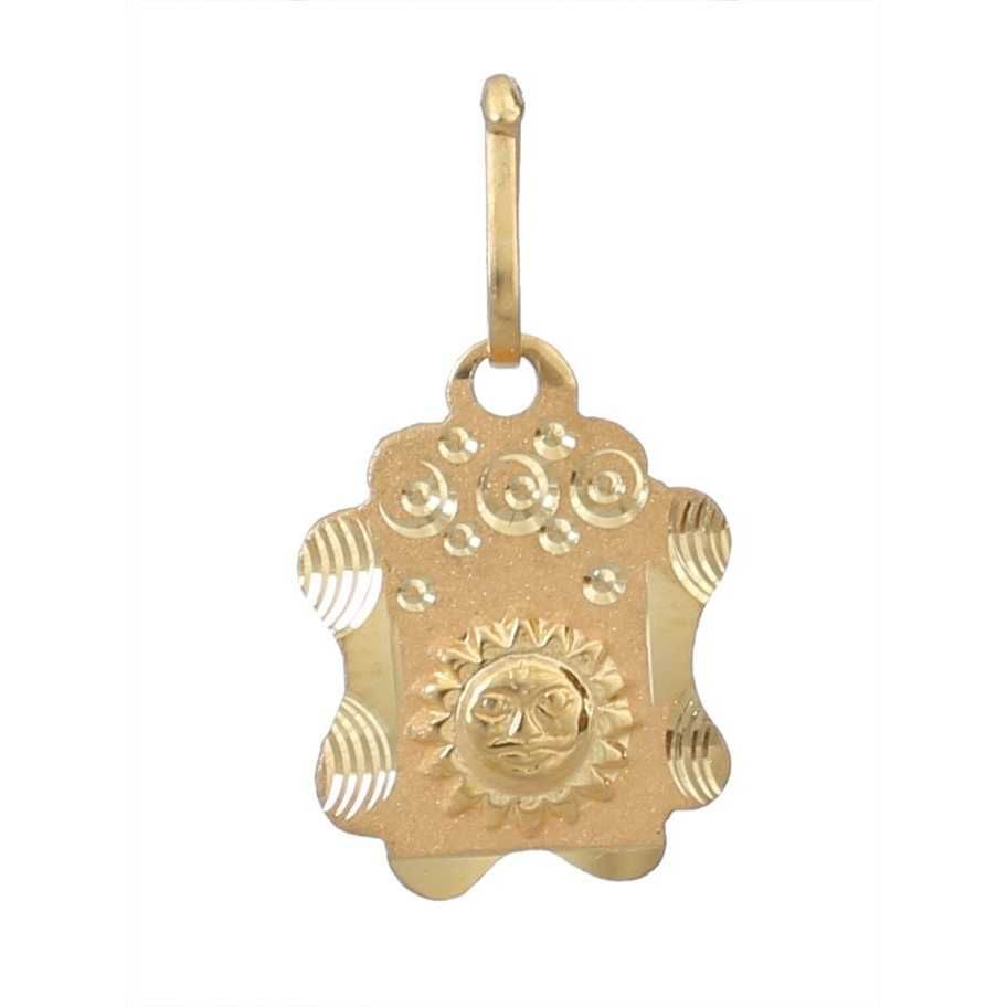 18K / 750 Gold Ladies Machine Cut Pendant