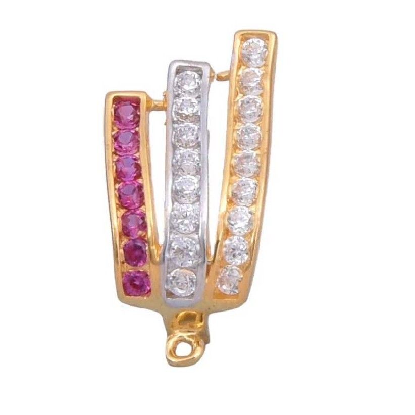 18K / 750 Gold Indian CZ Stone Ladies Pendants