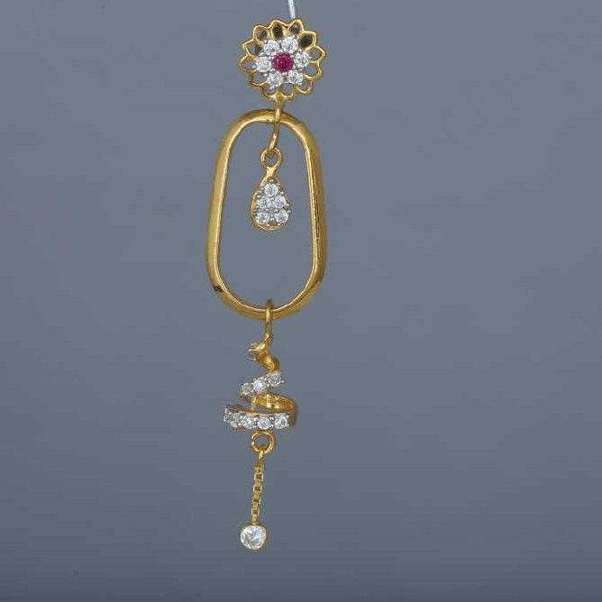 18K / 750 Gold Indian Daimond CZ Butti