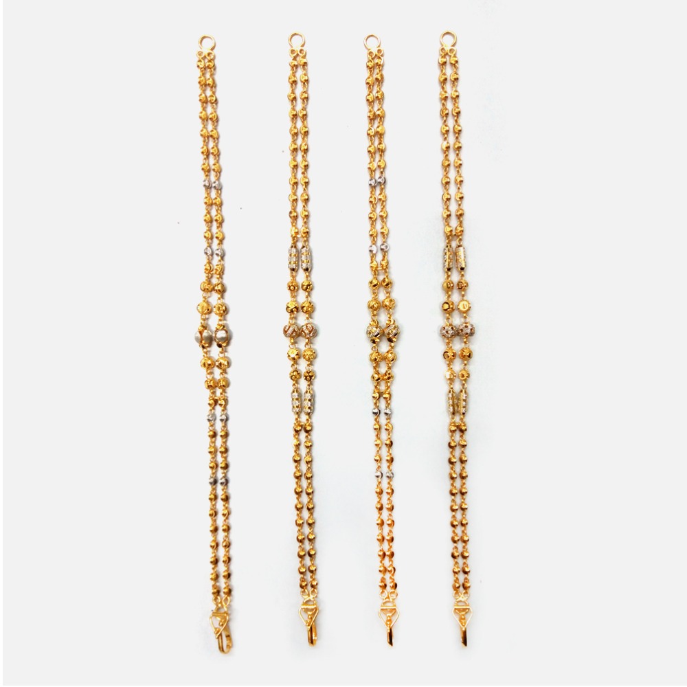 916 gold fancy bead lucky bracelet vnA-b002