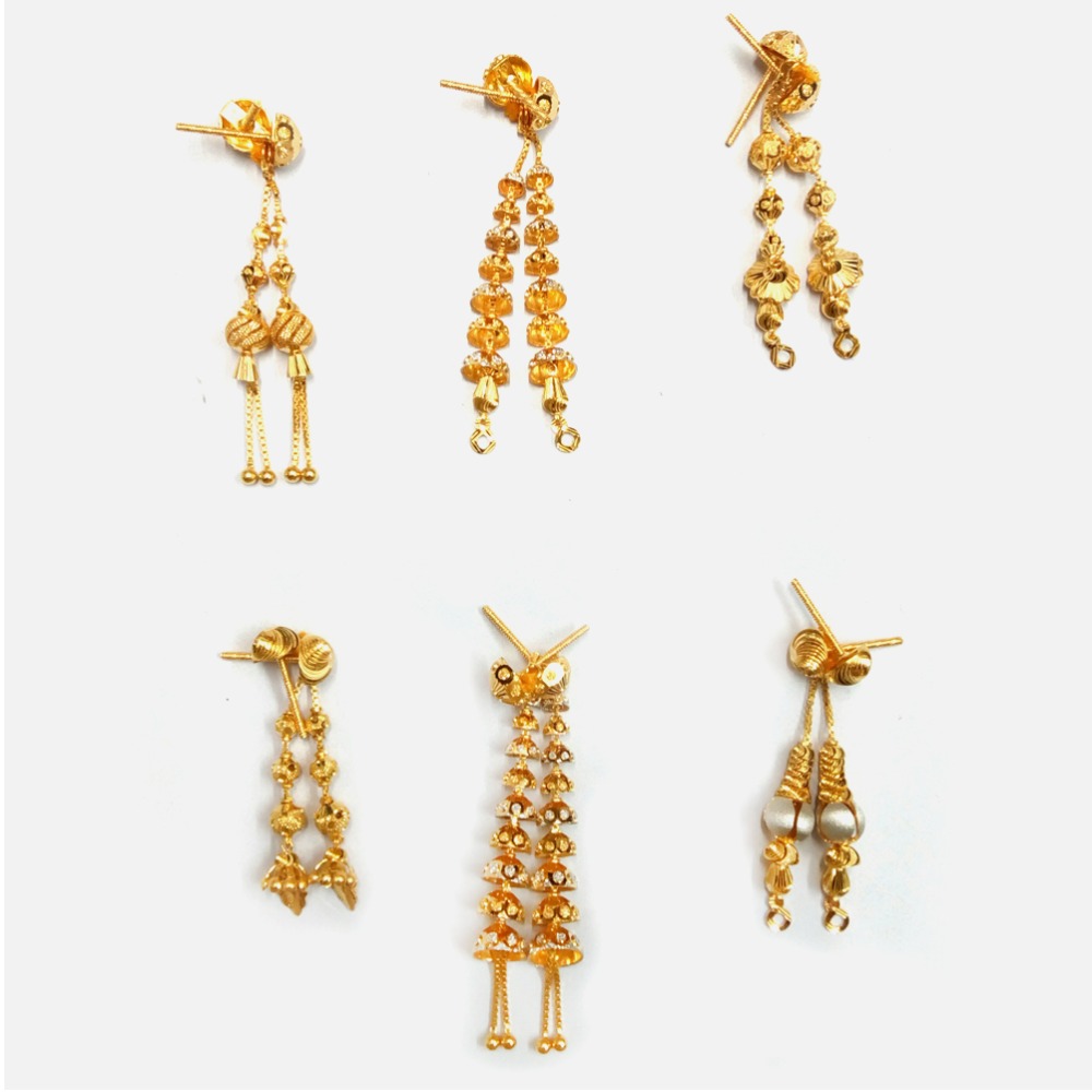 916 gold fancy earring vnA-e001