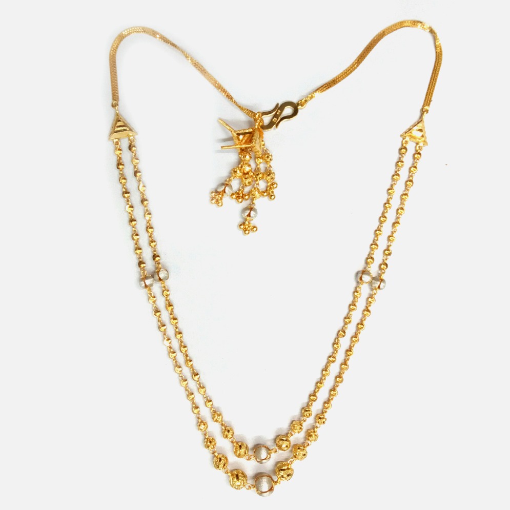916 gold fancy 2 layer necklace set vnA-n003