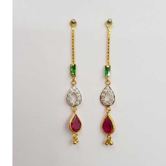 18KT Gold Fancy Earrings Latkan
