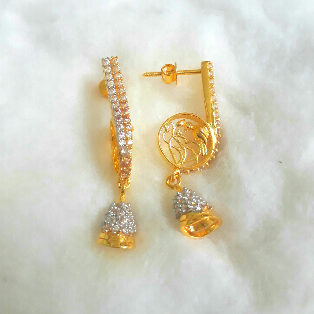 18KT Fancy Peacock Ladies gold J-Tops