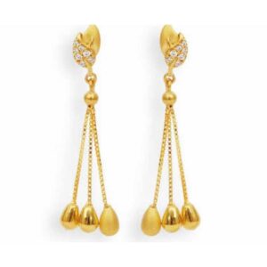 22K Gold Ladies Indian Fancy Earrings