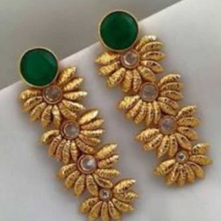 22K Gold Ladies Indian Fancy Earrings