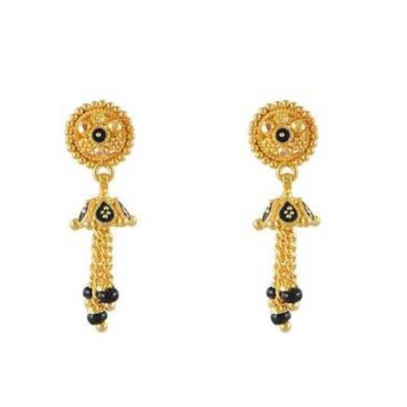 22K Gold Ladies Indian Fancy Earrings