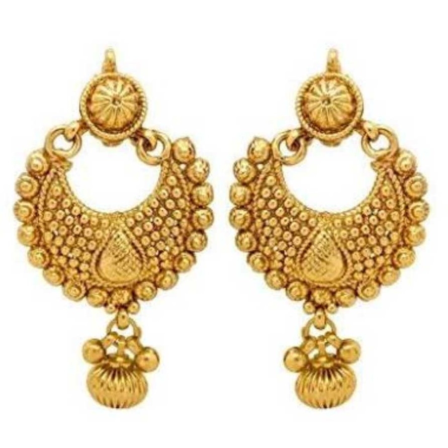 22K Gold Ladies Indian Fancy Earrings