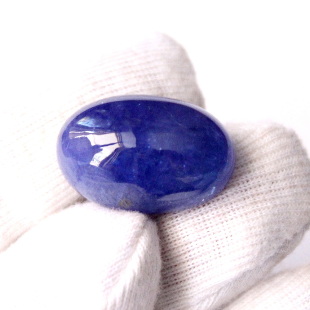 35.75ct oval blue tanzanite