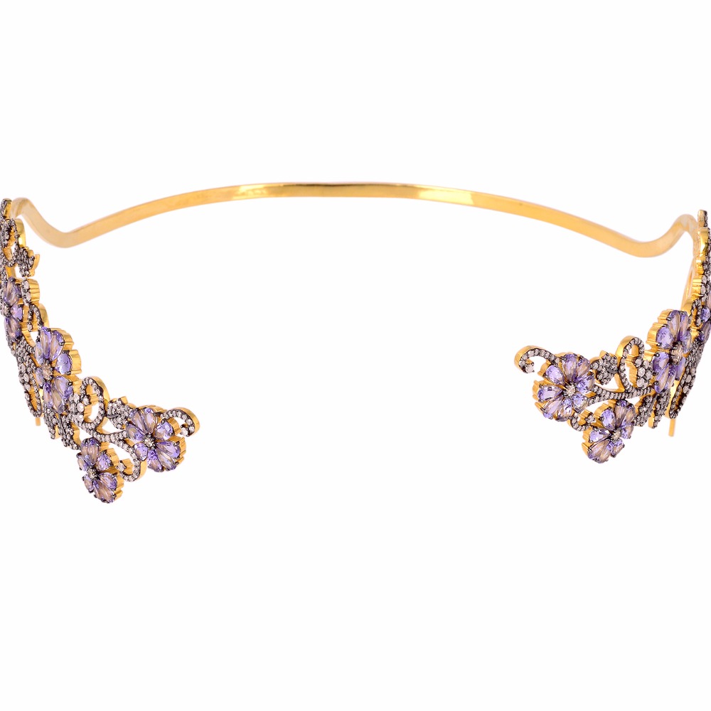 designer silver back head band