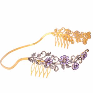 designer silver back head band
