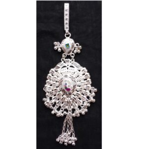 Waist keychain, women guchha, silver ornament