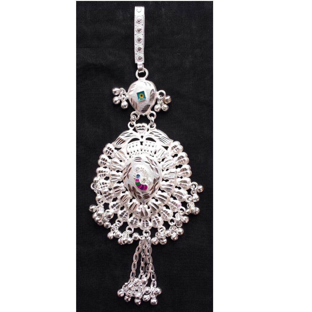 Waist keychain, women guchha, silver ornament