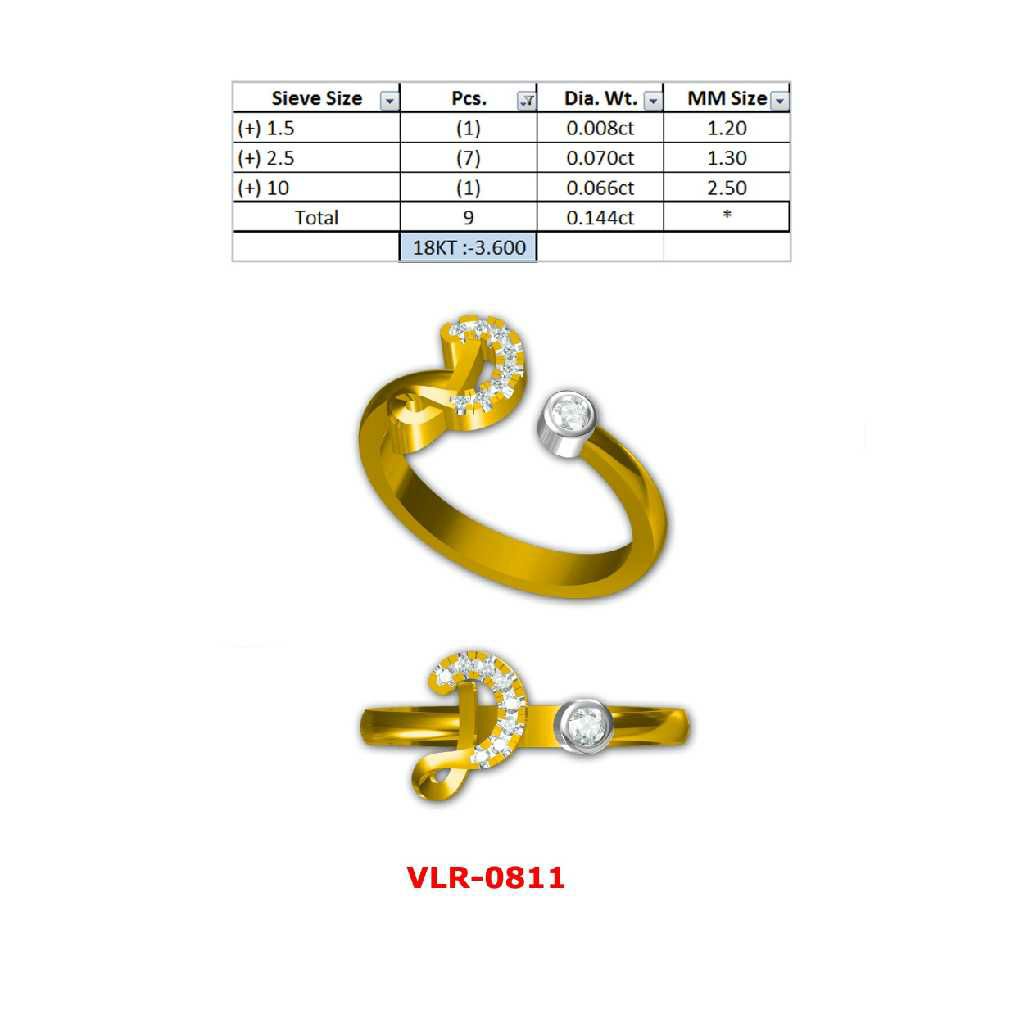 18KT Gold Antique Ladies Ring