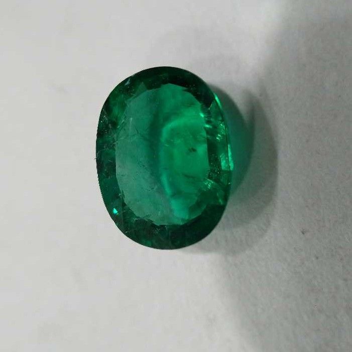 2.90ct oval green emerald-panna