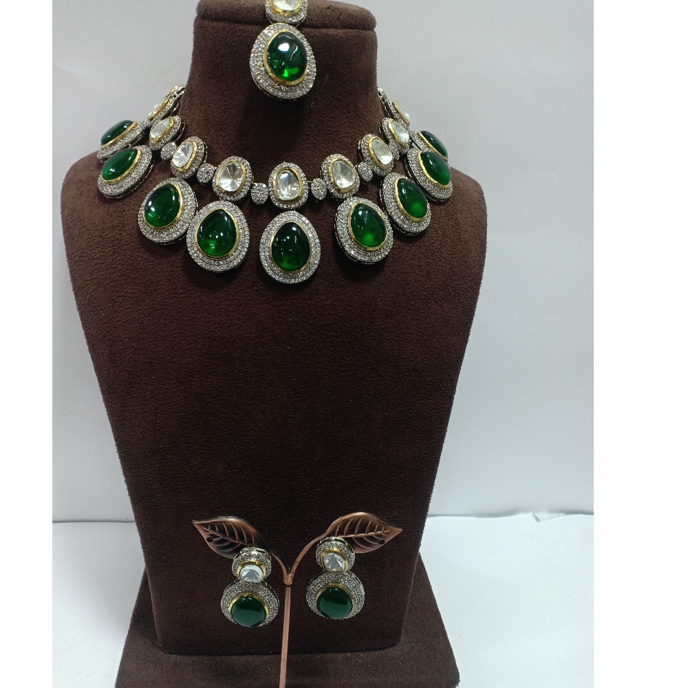 SABYASACHI GREEN STONE SET