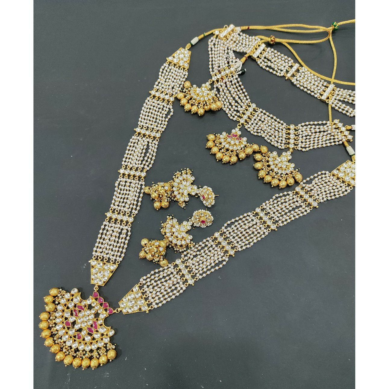 Pearl with kundan bridal set