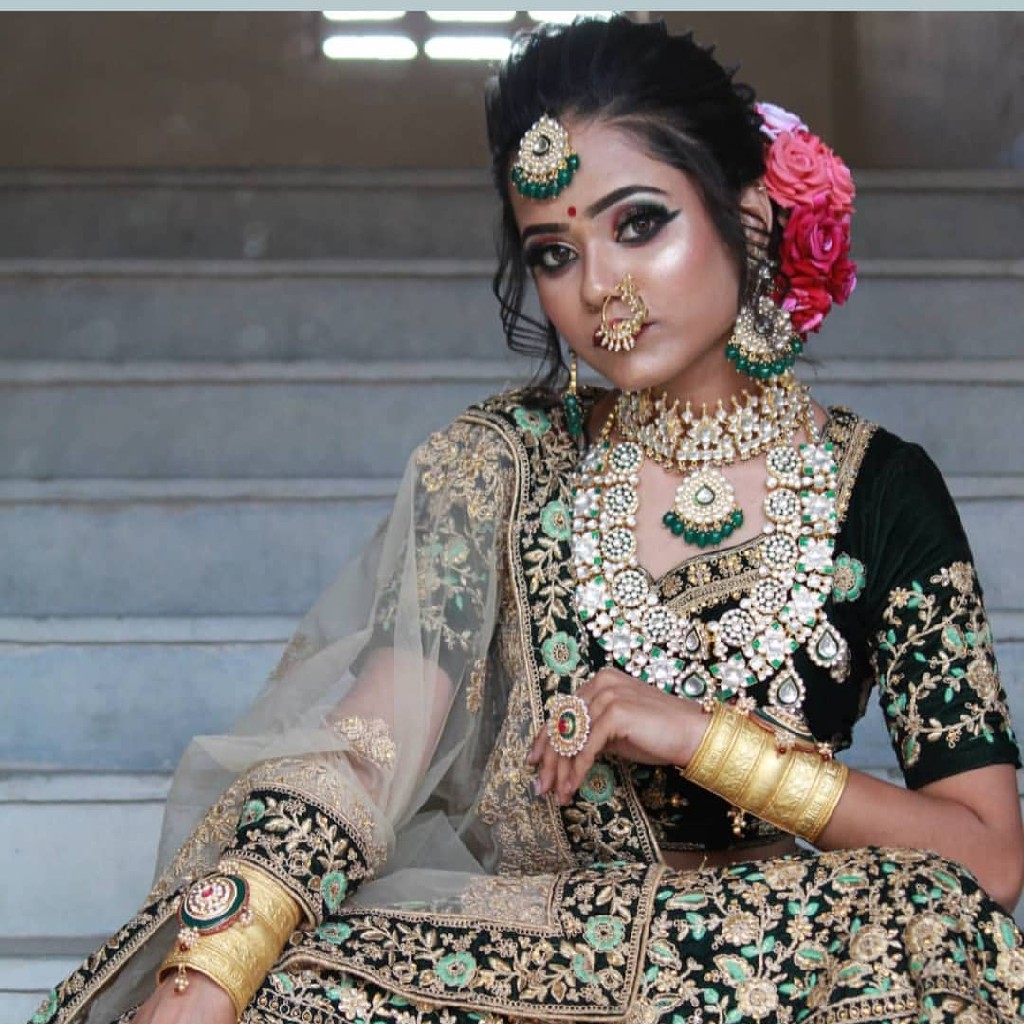 gold plated pachhi kundan rani har with choker nackless