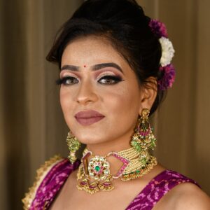 Gold plated pearls and pachhi kundan pink choker nackless