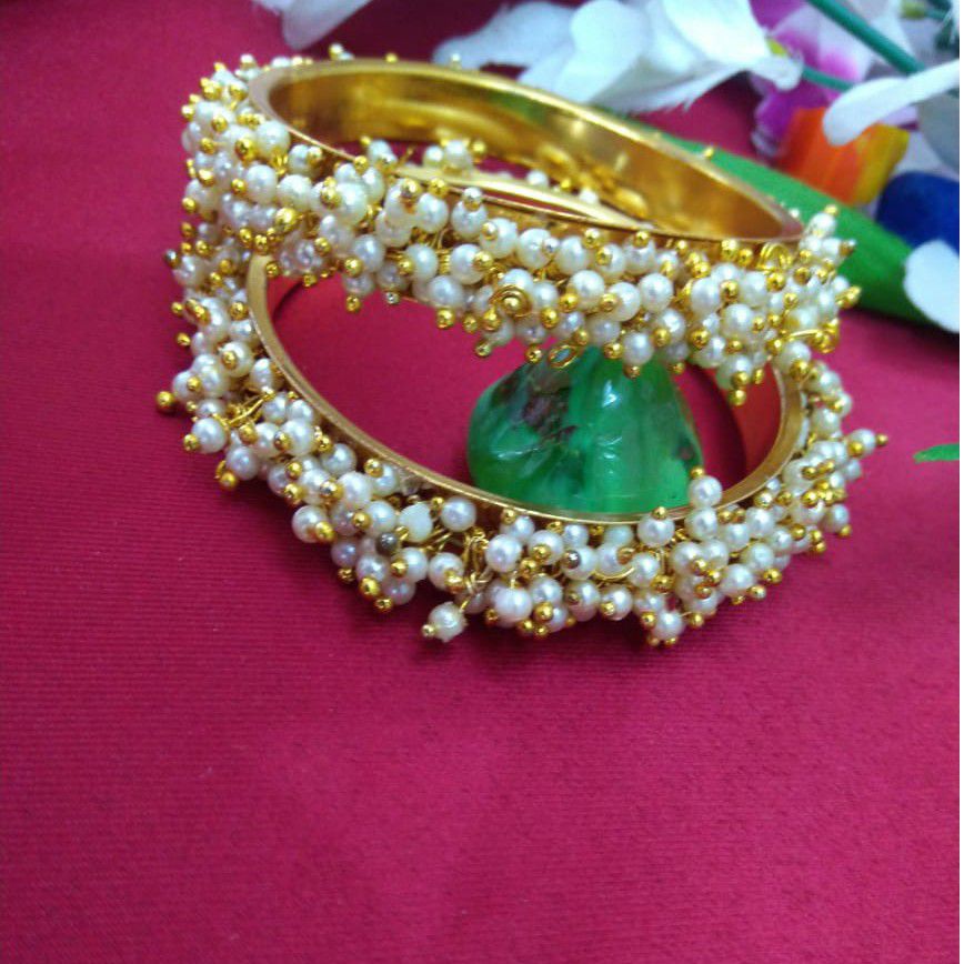 Handmade Pearl Bangle Pair 1763