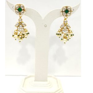 Round shape emerald and ruby stone with kundan and choker necklace set 1600