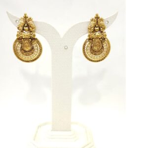 Antique with bit work full choker and gold plated wedding necklace set 1592