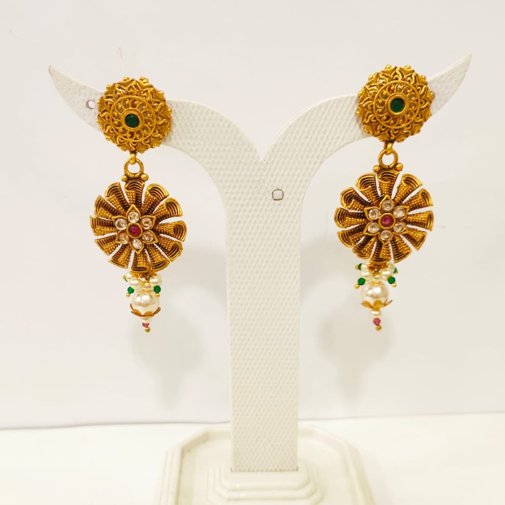 Long with multi color stone choker with attractive butti 1381 - Image 3