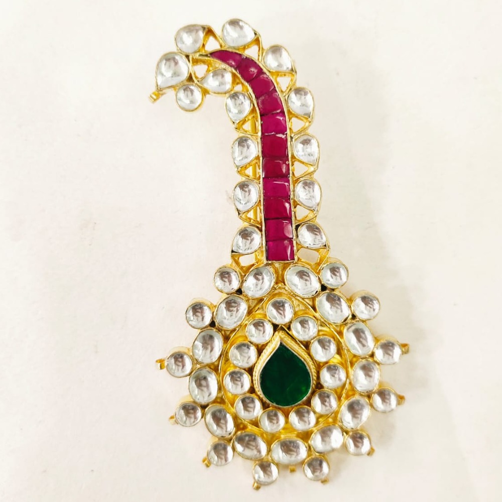 Pink stone Groom (var raja) Kalgi for safa 1376