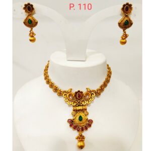 Ruby with emerald wedding design choker new design set 1304