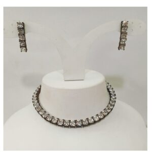 Big diamond square shape western bridal jewellery 1222