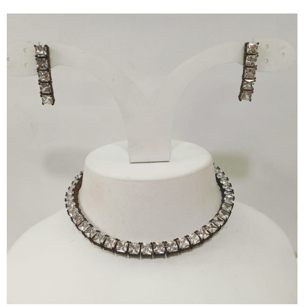 Big diamond square shape western bridal jewellery 1222