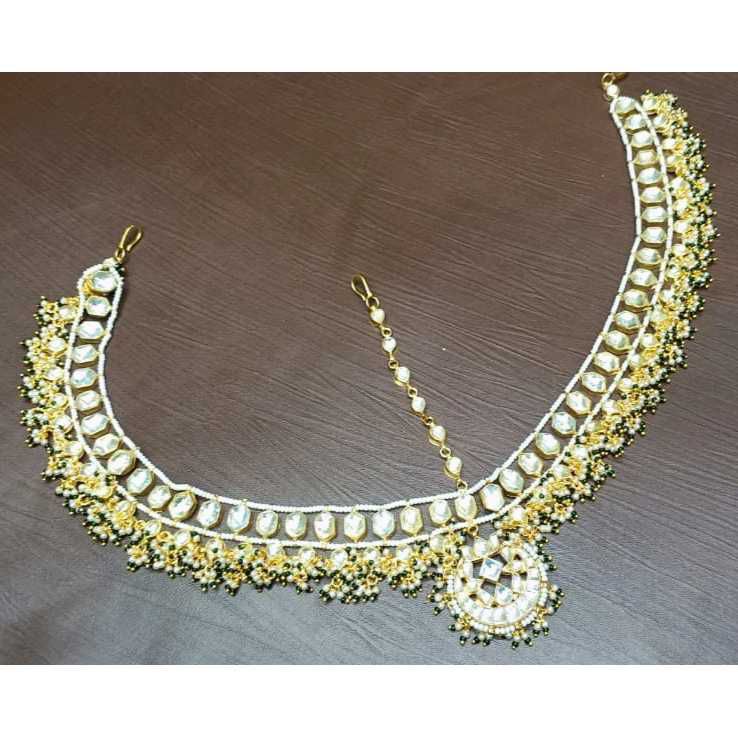 White Kundan's Matha Patti (Damni) One Of The Most Beautiful Indian Bridal Accessorie1079