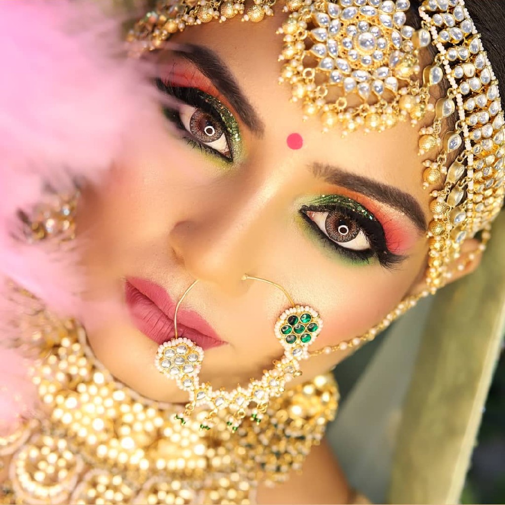 Jadter (pachhi kundan) bridal set1073