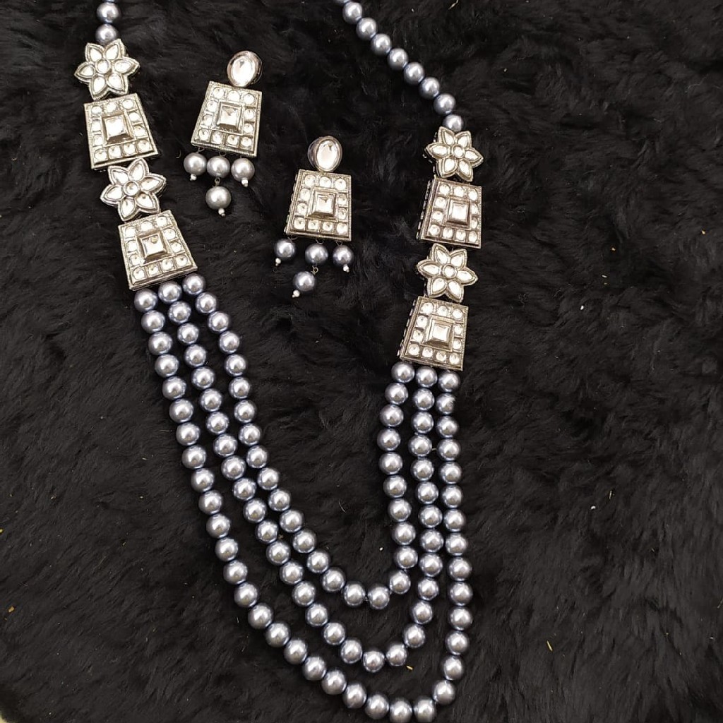 beautiful black plated necklace set#819