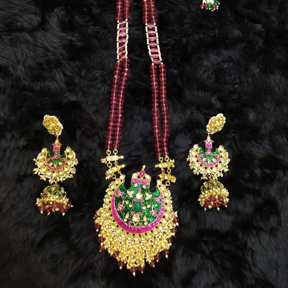 artistic minakari Pendant set#772