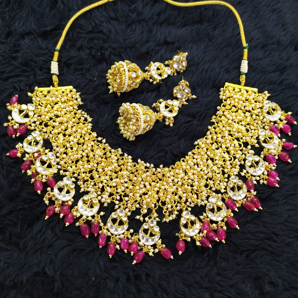 beautiful pearls and kundan necklace#770