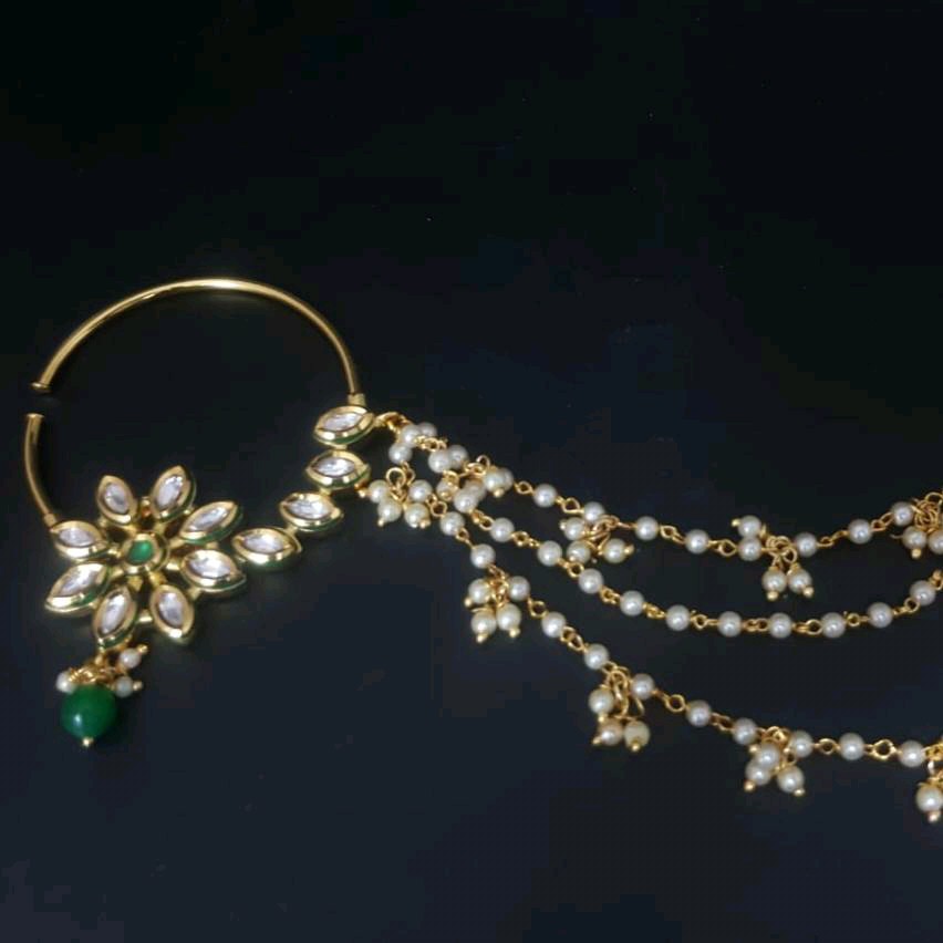 beautiful kundan nosepin#690