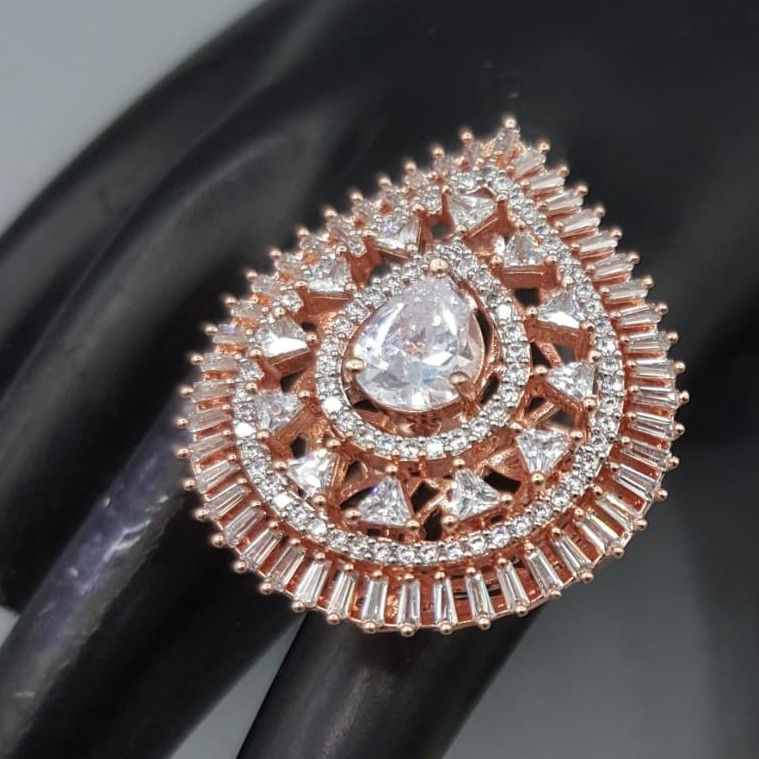 Beautiful rose white ring#679