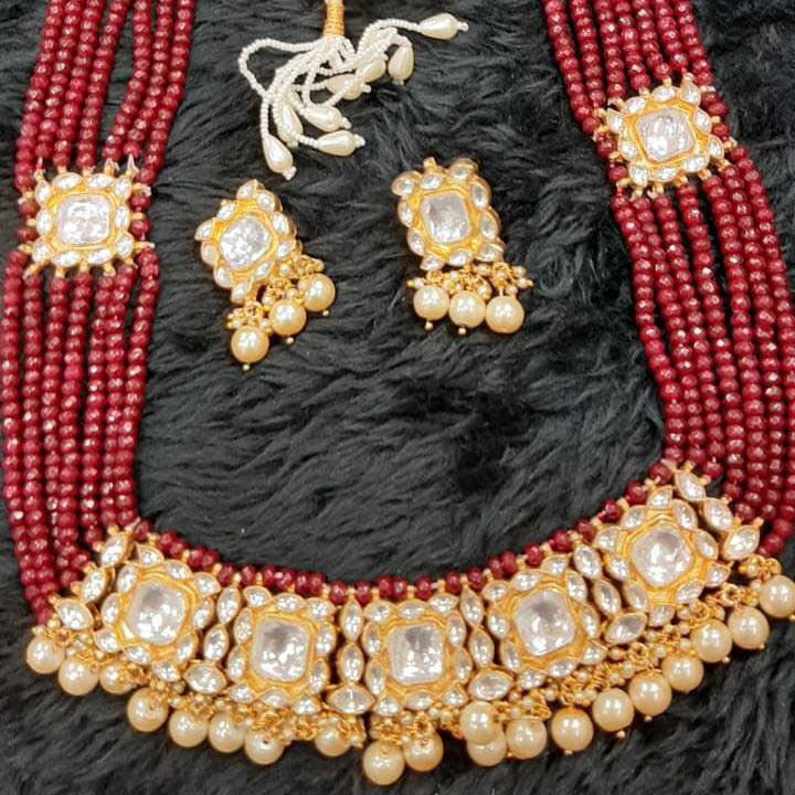 Bridal long necklace set#bdnc236