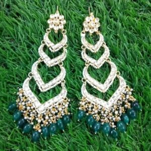 Earrings With Blue Beads