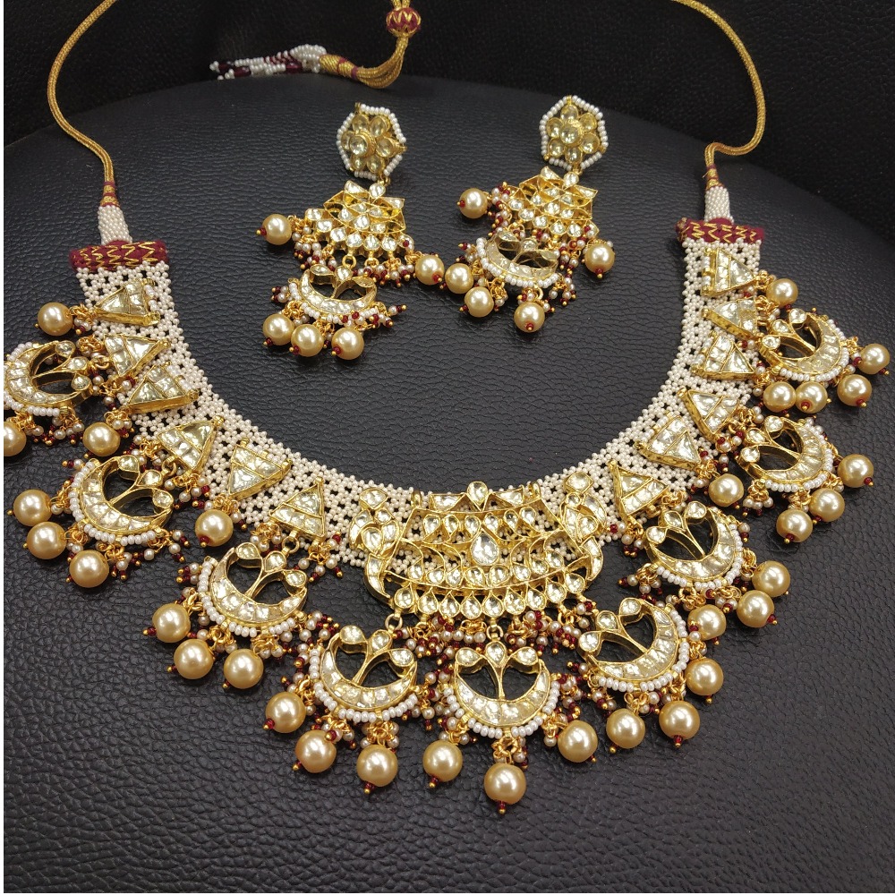 Designer Moti Work Bridal Necklace Set