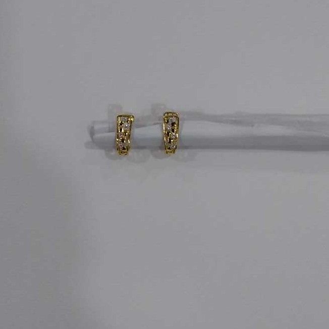 750 Yellow Gold Ladies Indian Natural Diamond Bali
