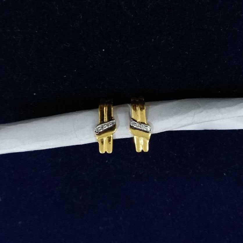 14KT Gold Ladies Indian Antique Real Diamond Bali
