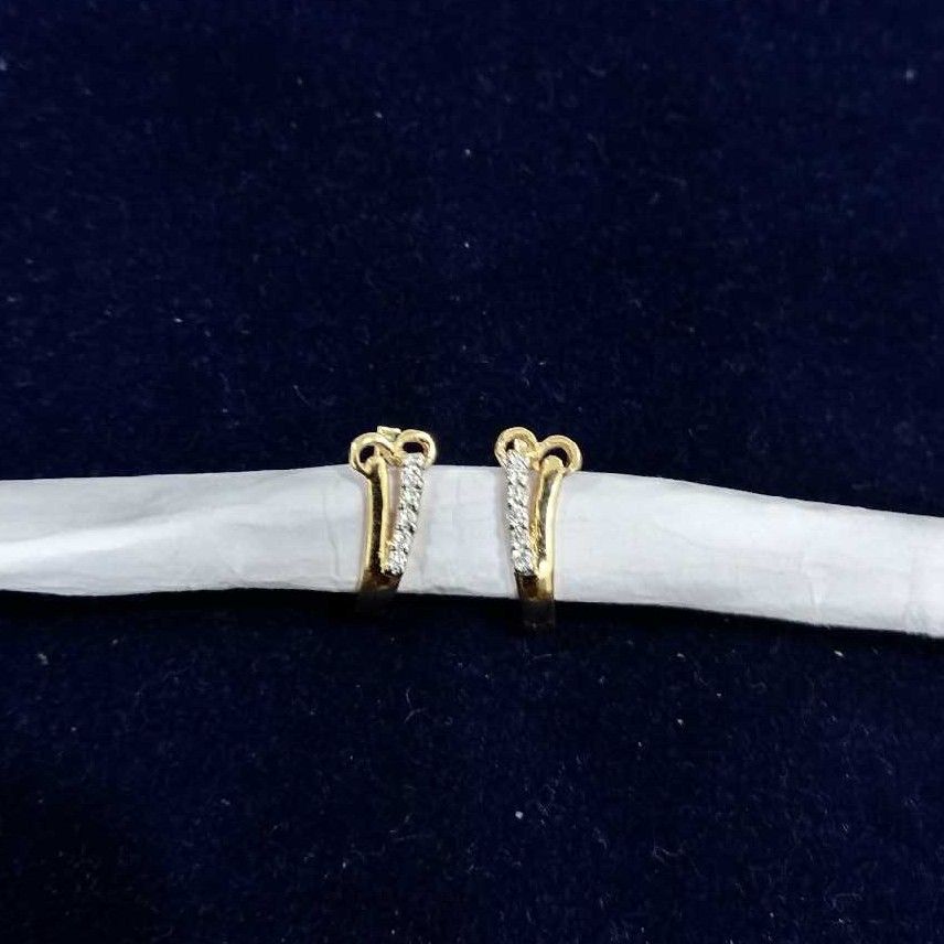 18KT Gold Ladies Indian Natural Diamond Kanti (Earrings)