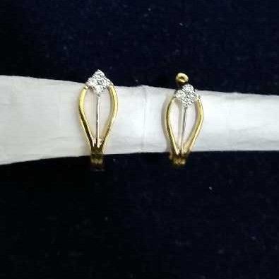 18KT Yellow Gold Ladies Pave Real Diamond Nosepin (Nath)